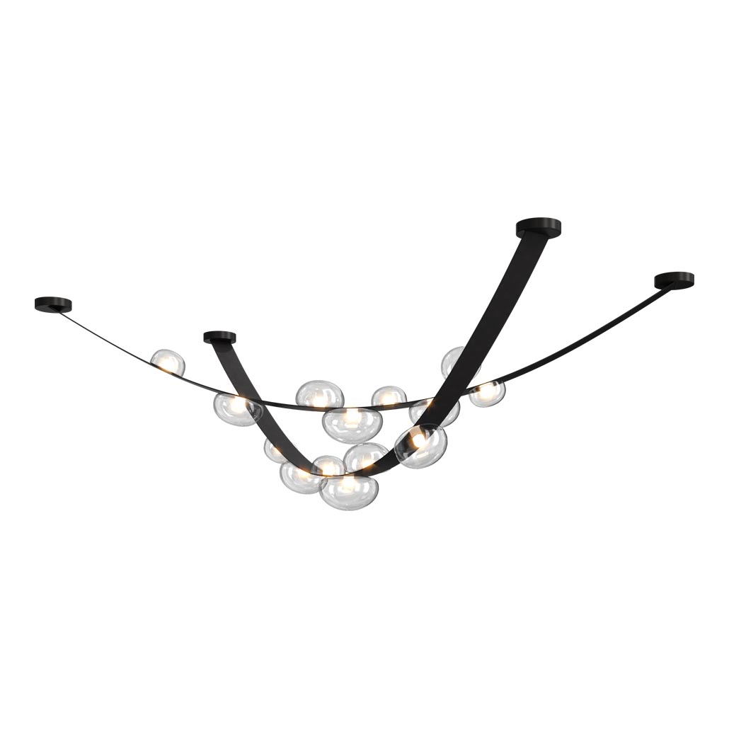 Подвесной светодиодный светильник Crystal Lux Bosque SP7 L3000 Black/Transparent