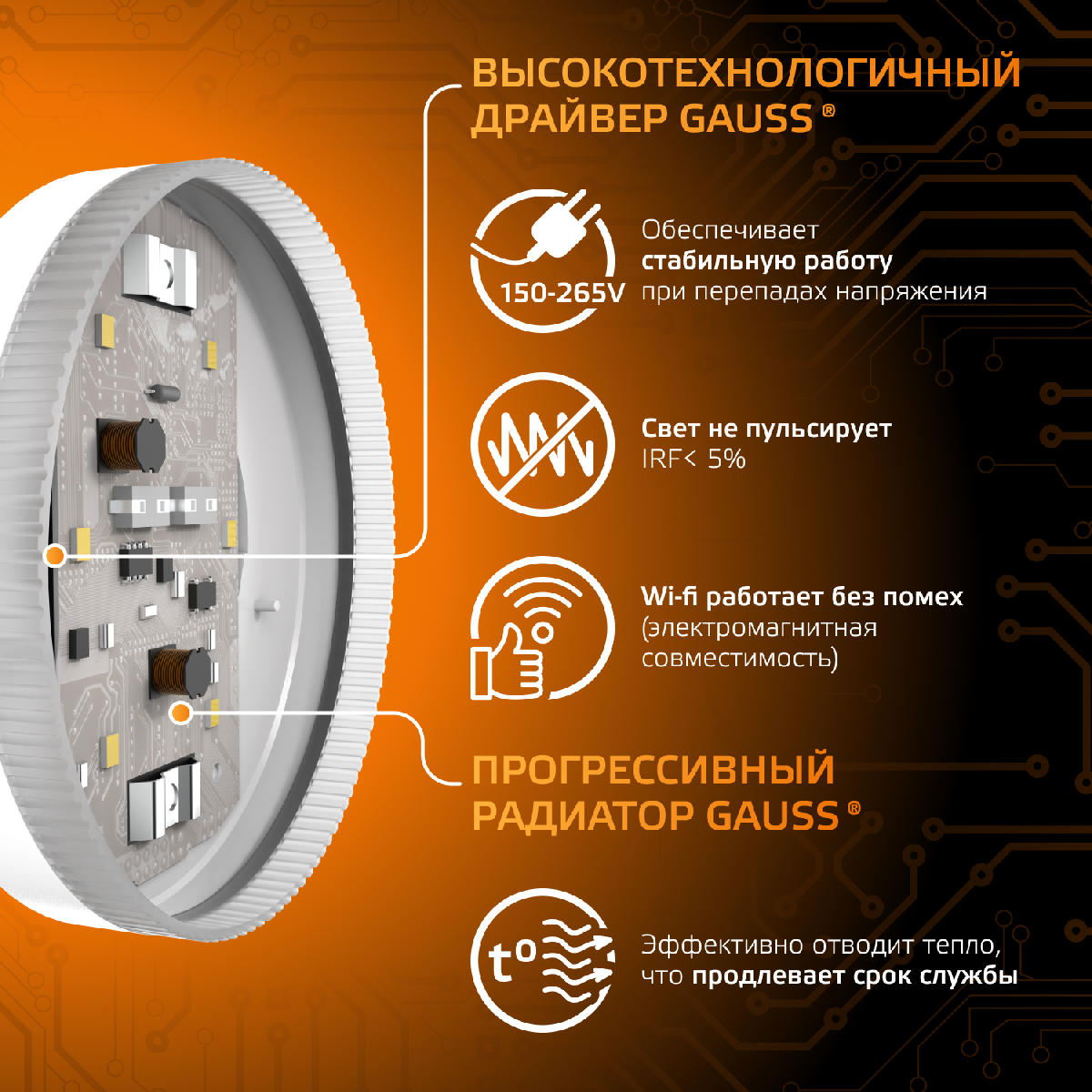 Лампа светодиодная Gauss GX53 11W 3000K матовая 108008111