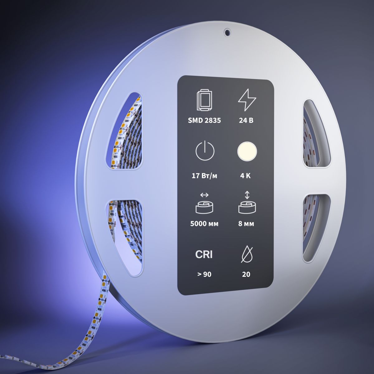 Светодиодная лента Maytoni Led Strip 24В 2835 17Вт/м 4000К 5м IP 20 201284
