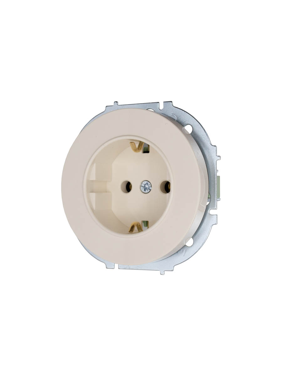 Розетка с/з ПБТ слоновая кость Lezard Osen 743-9088-122B