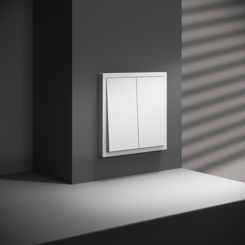 Перекрестный переключатель двухклавишный встраиваемый VOLTUM S70 VLS020502