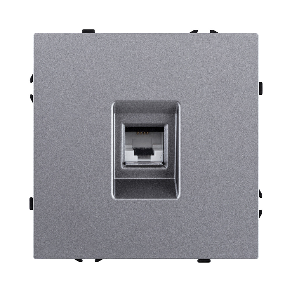 Розетка телефонная RJ11, серый Kollinger Eclipse EC-019GY