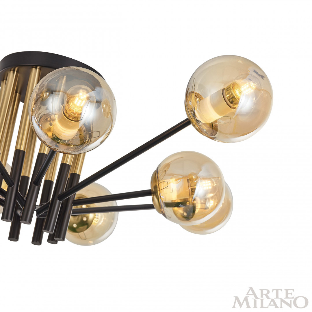 Потолочная люстра Arte Milano Neapolis 273708/10 BK/GD