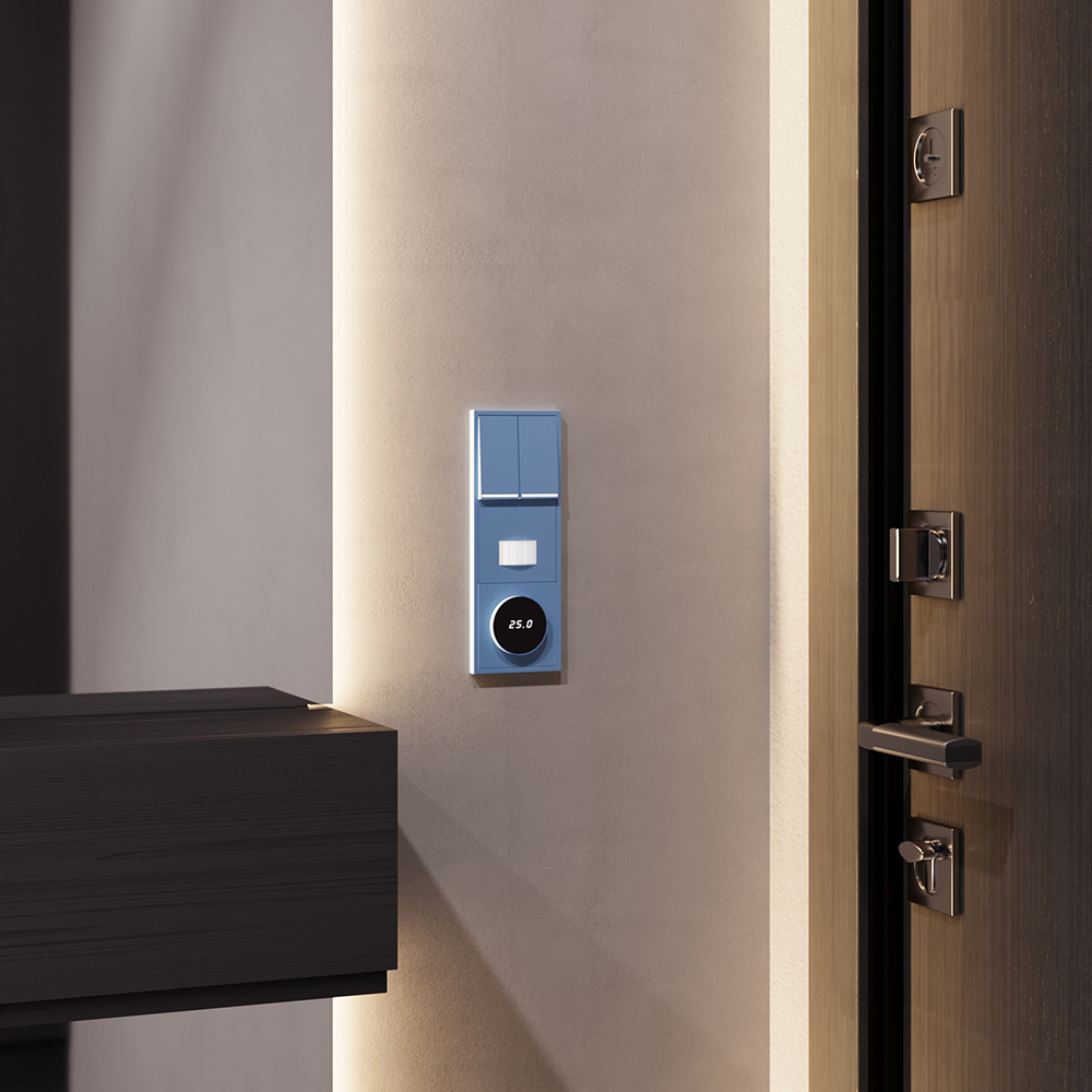 Клавиши для выключателя/переключателя двухклавишного с подсветкой Voltum S70 (деним) VLS000415