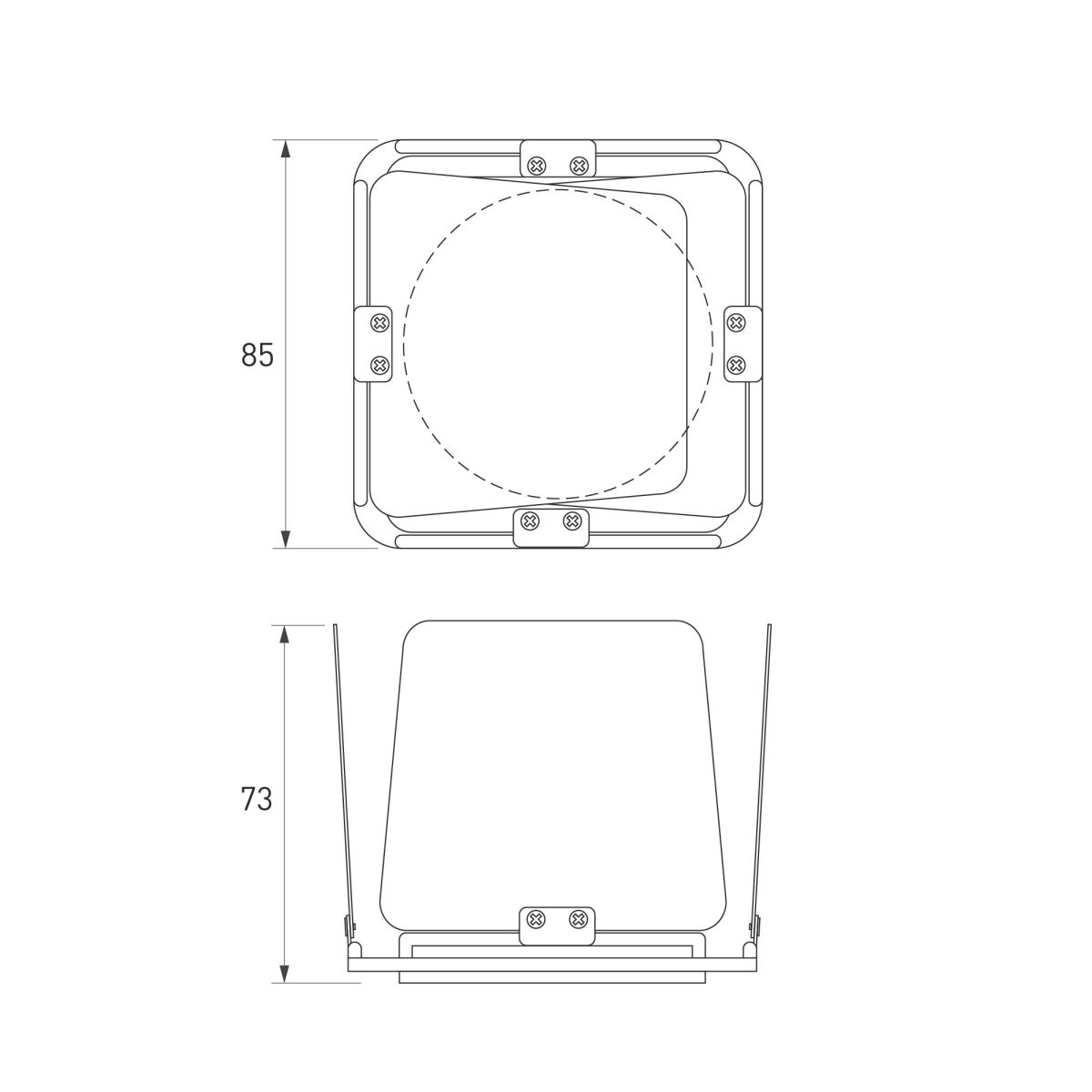 Шторки кашетирующие Arlight LGD-ARTIFACT-BARNDOOR-R65 (WH) (Металл) 057161