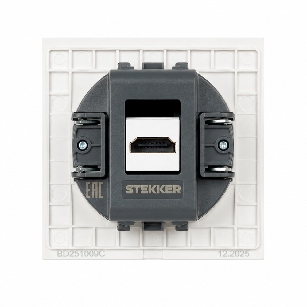 Розетка HDMI 2.0 Type A Stekker Мия RST00-3118-01 белая магнолия 50827