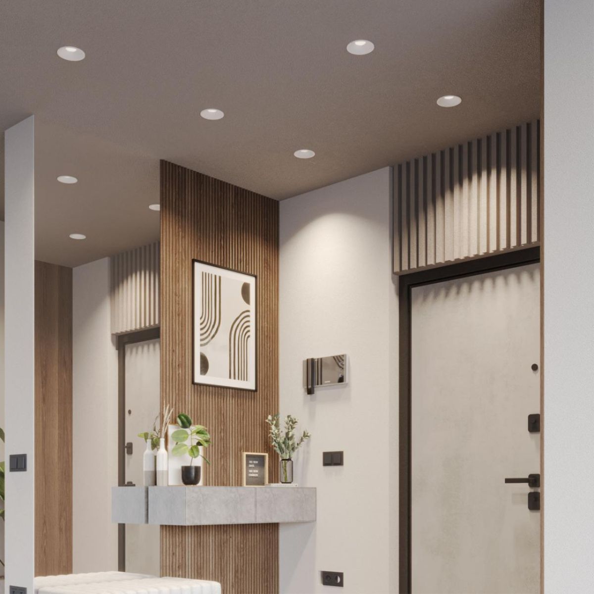 Встраиваемый светильник с переключателем цветовой температуры и угла рассеивания Novotech Wir Nova 359854