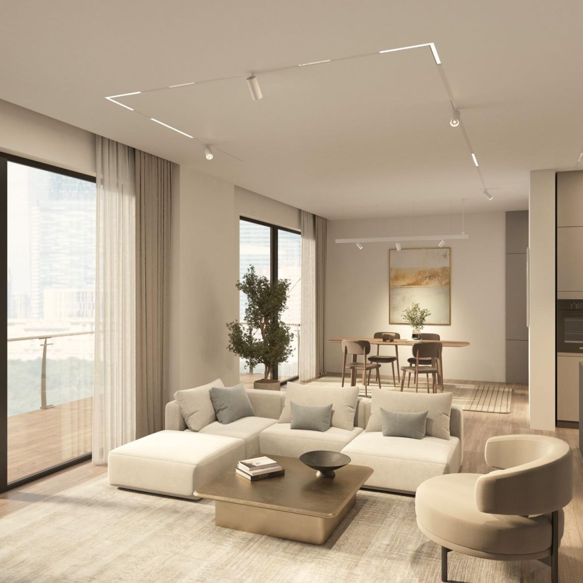 Трековый однофазный светильник Denkirs Simple Linear DK8104-WH