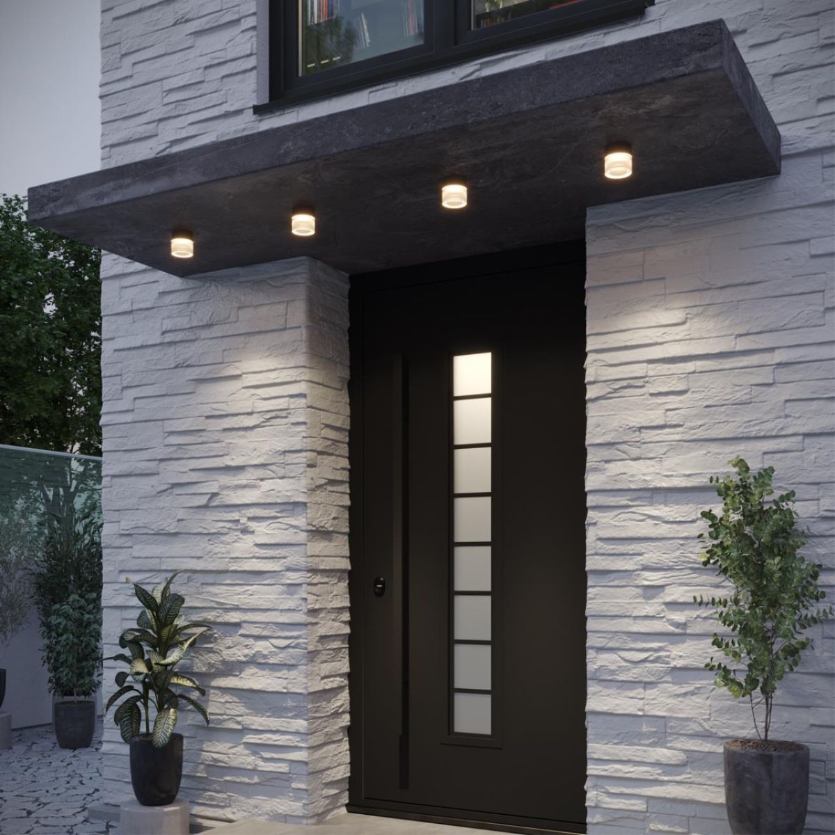 Уличный потолочный светильник с переключ. цветовой температуры Novotech Street Estima 359716