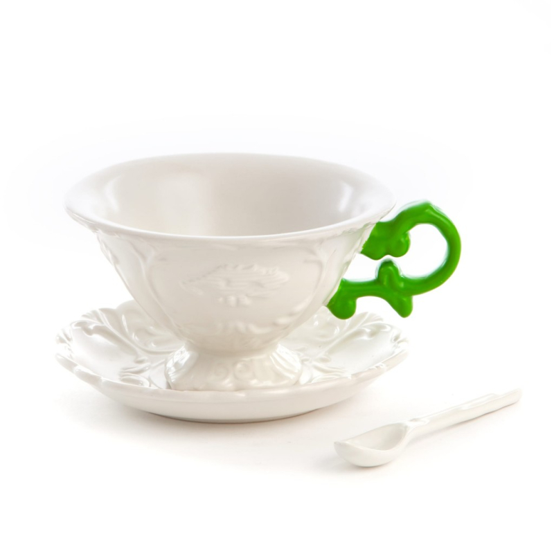 Блюдце с чашкой I-Tea Green Seletti I-Wares 09858 VER