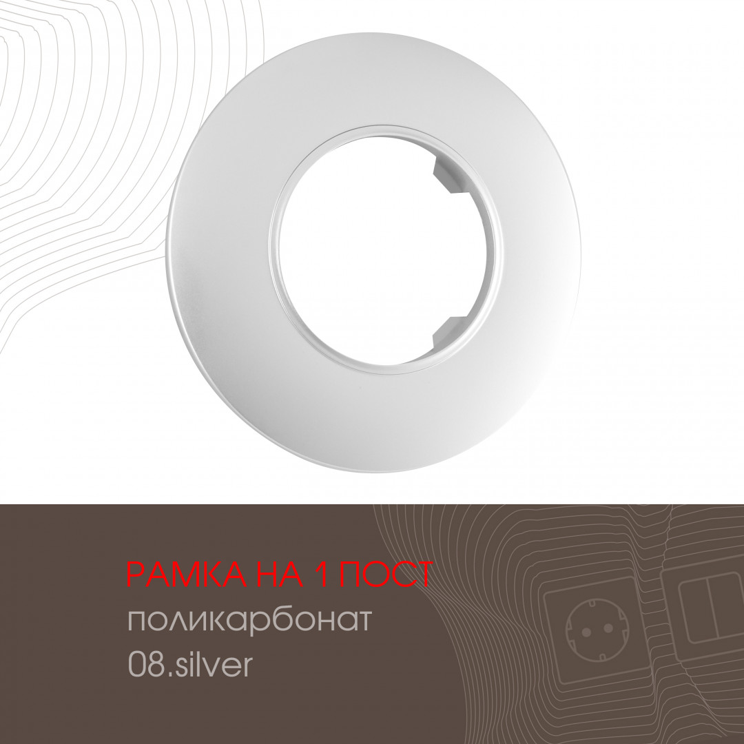 Рамка одноместная Arte Milano 502.08-1.silver