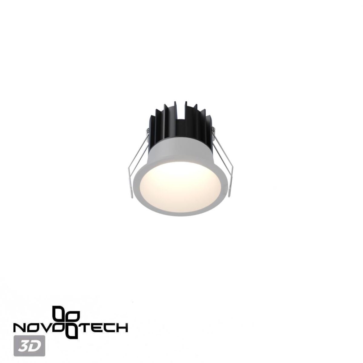 Встраиваемый светильник с переключателем цв. температуры Novotech Wir Brillo 359869