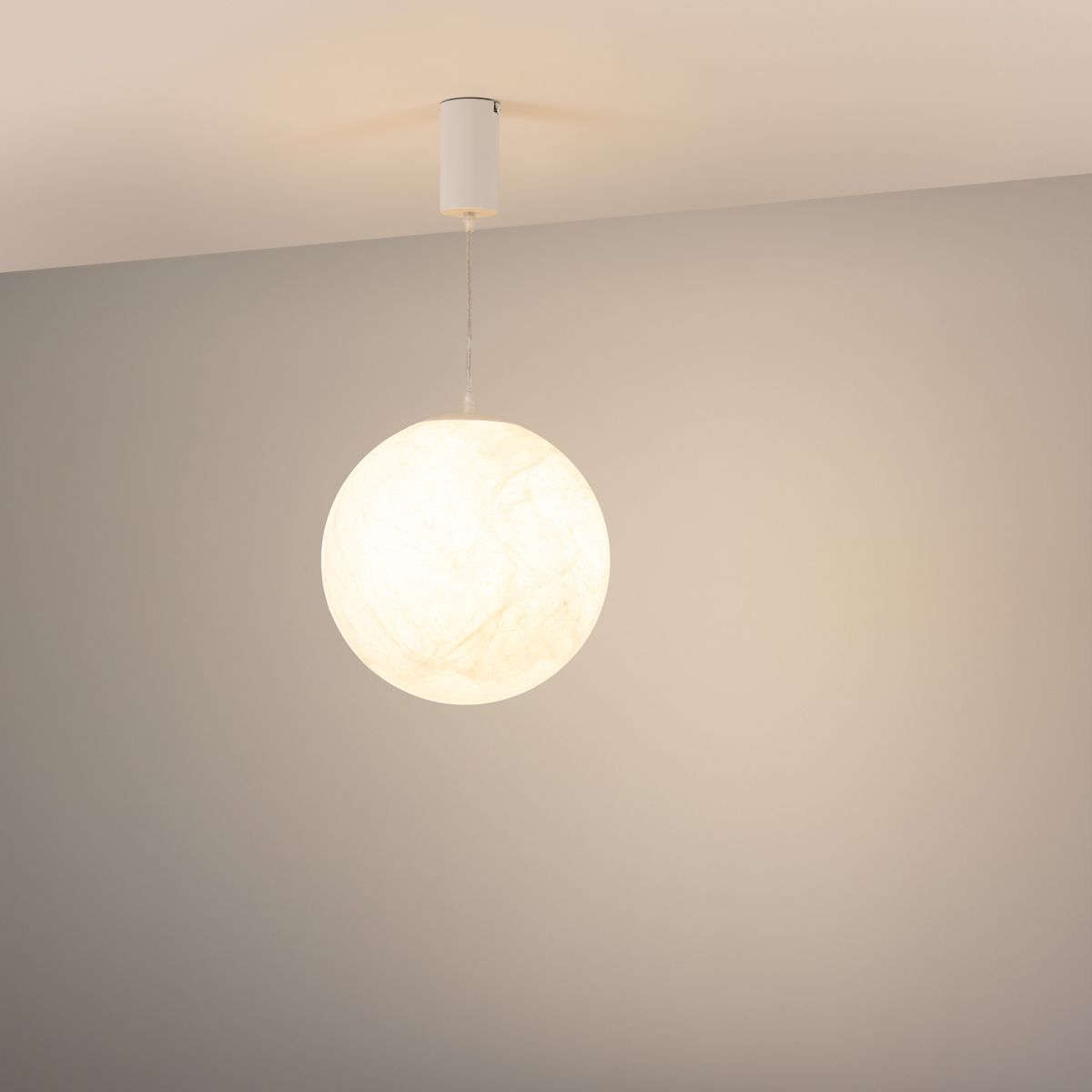 Подвесной светильник Arlight SP-SILKA-HANG-R300-7W Warm2700 (WH, 330 deg, 230V) (IP20, Натуральный шелк) 061916