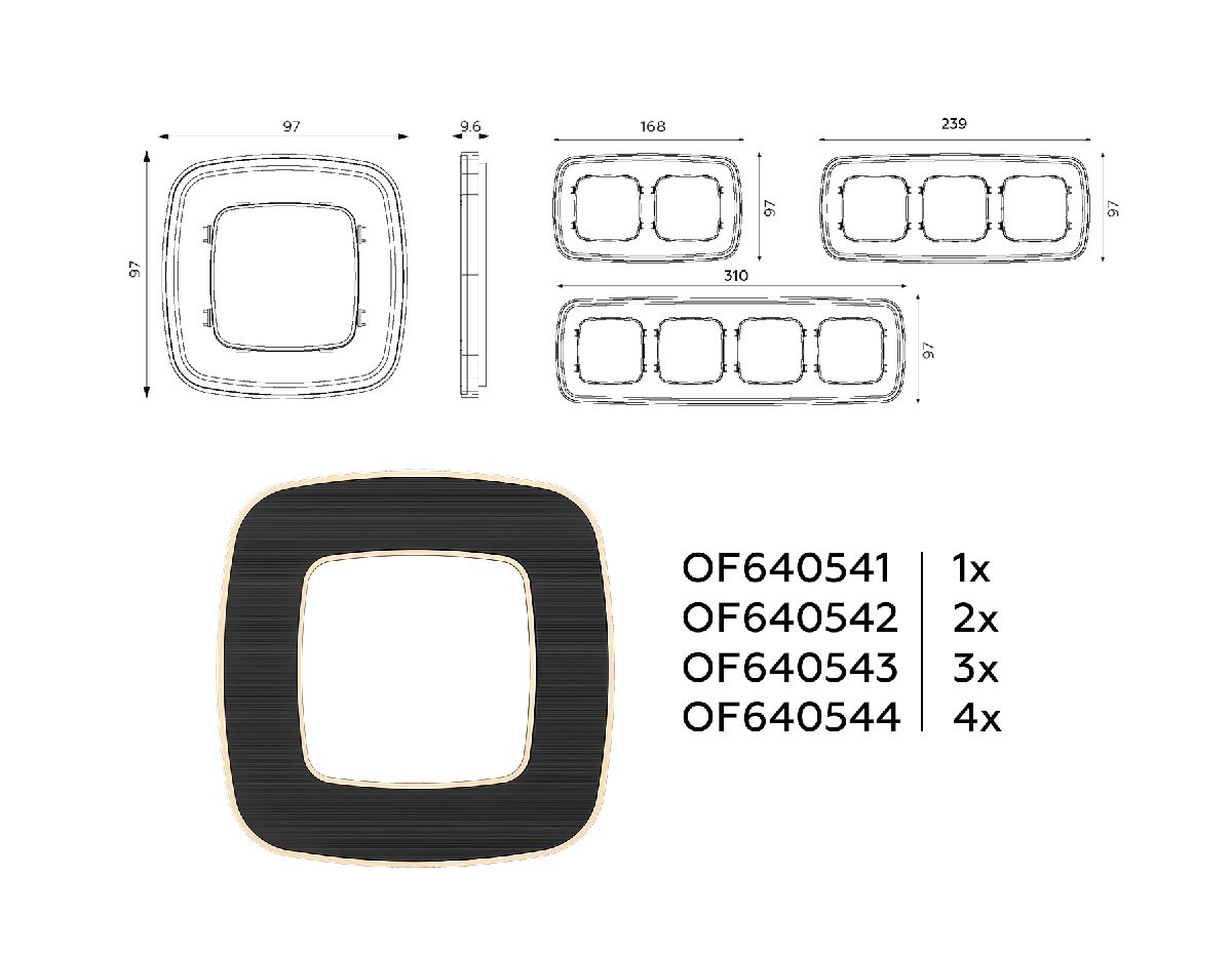 Рамка двухместная Ambrella Volt Coint OF640542