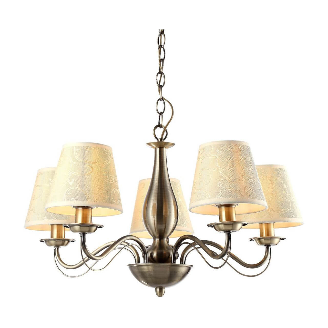 Подвесная люстра с тканевым абажуром Arte Lamp A9368LM-5AB