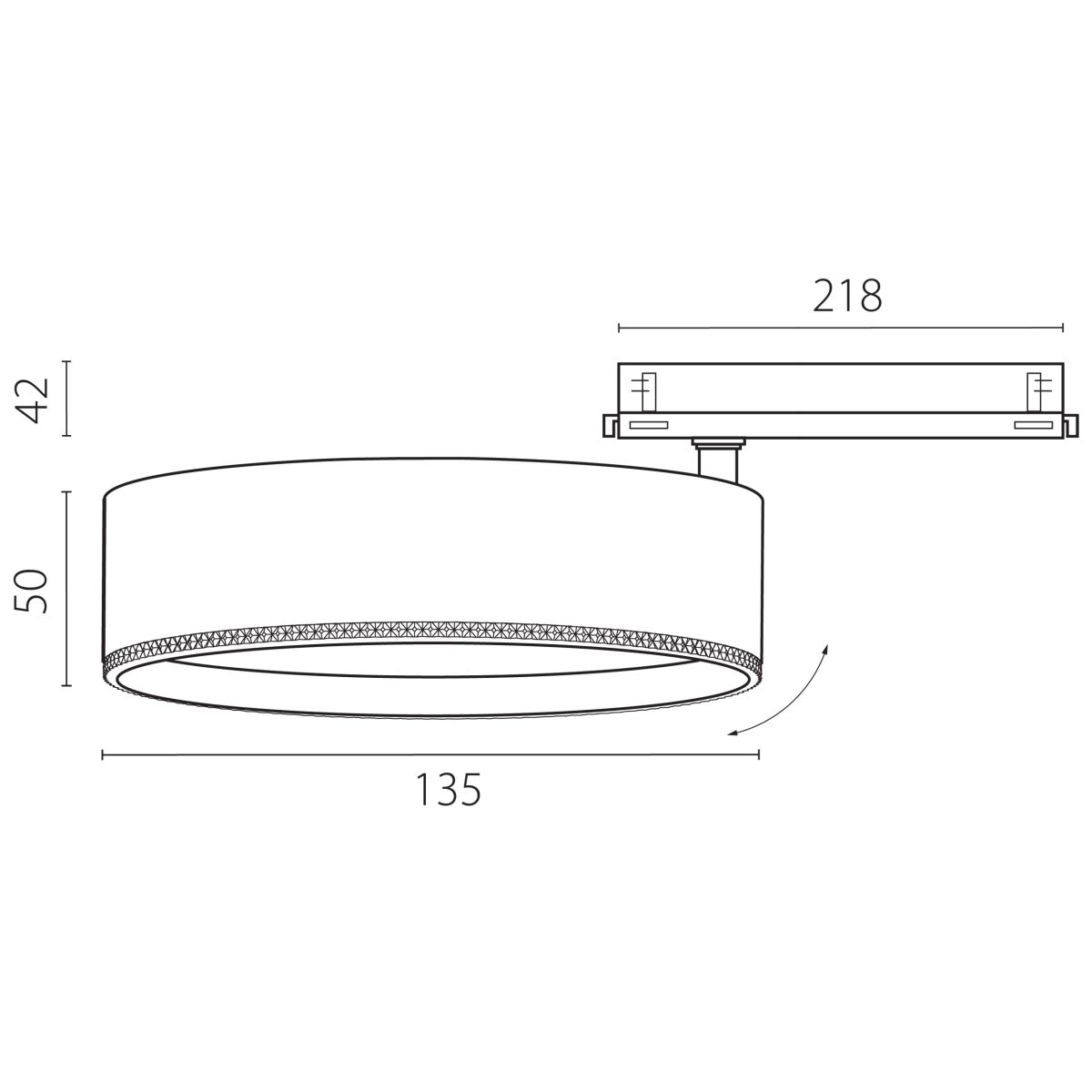 Трековый трехфазный светильник Quattro LED с управлением DALI Lightstar Alta Pro A5736DALI