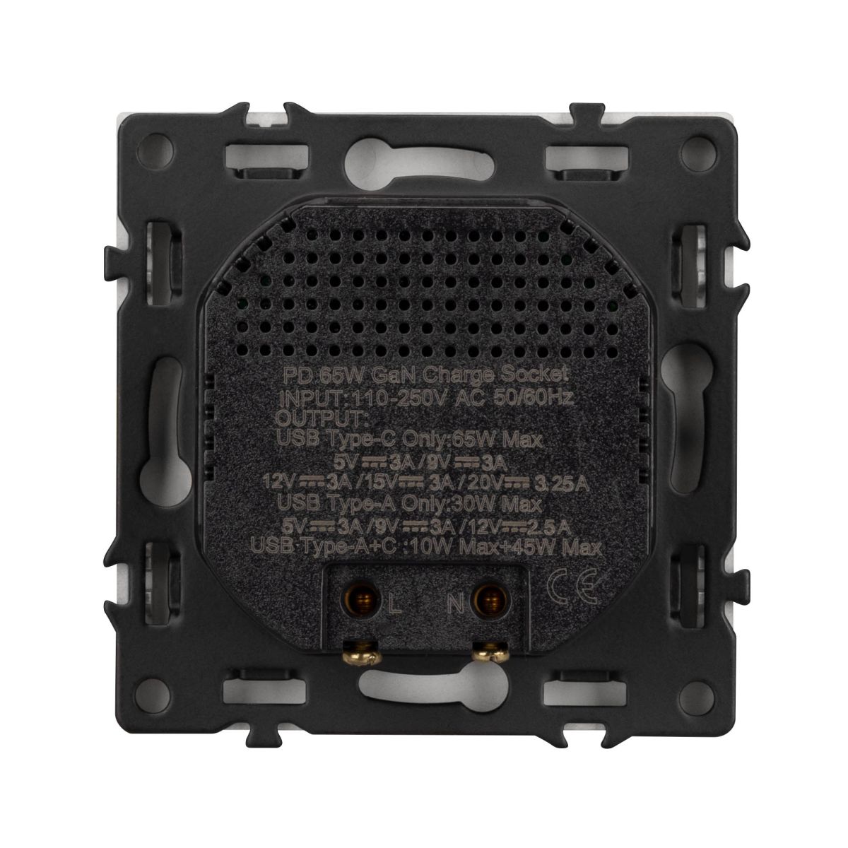 Механизм розетки с быстрой USB зарядкой Arlight SCT-NOBE-MUAC-SFPL-FC-WH (65W, QC3) 054316