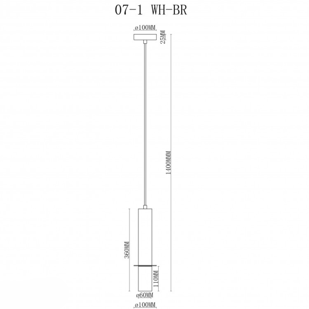 Подвесной светильник iLamp Lofty 10705-1 WH-BR