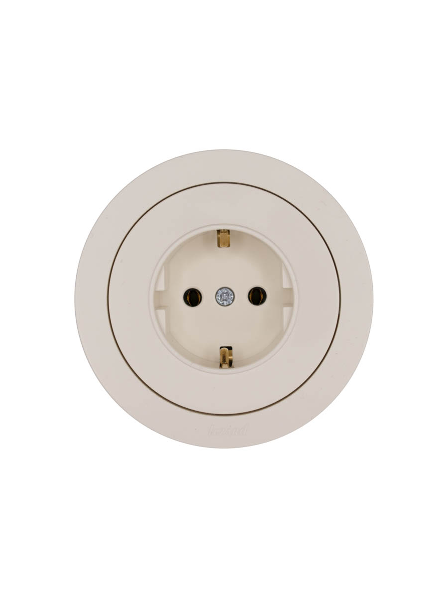 Розетка с/з ПБТ слоновая кость Lezard Osen 743-9088-122B