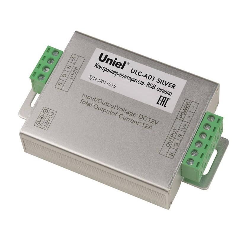 Контроллер-повторитель RGB сигнала (10597) Uniel ULC-A01 Silver