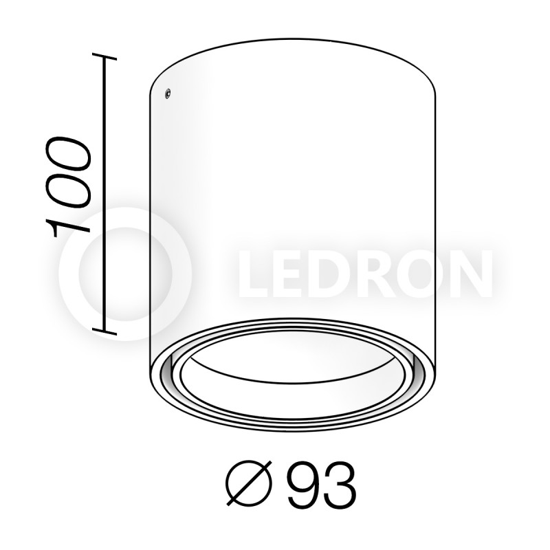 Накладной светильник LeDron KEA R ED-GU10 w/w