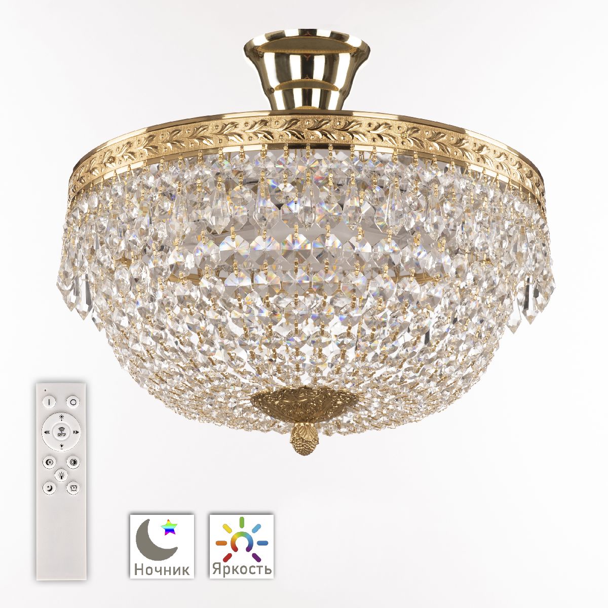 Потолочный светильник Bohemia Ivele Crystal 19011/35IV/LED-DIM G