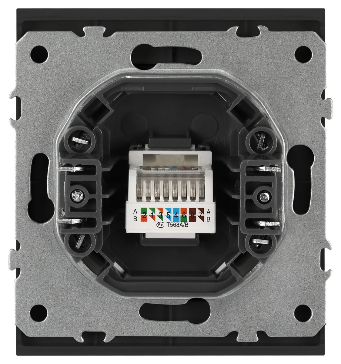 Розетка Эра Arktik 16-3107-05 информационная RJ45 антрацит Б0070478