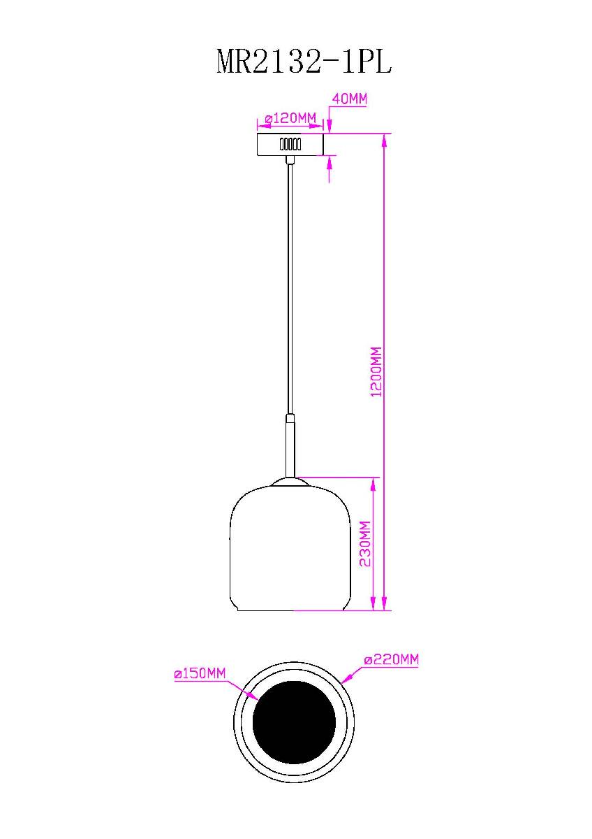 Подвесной светильник Myfar Charlie MR2132-1PL