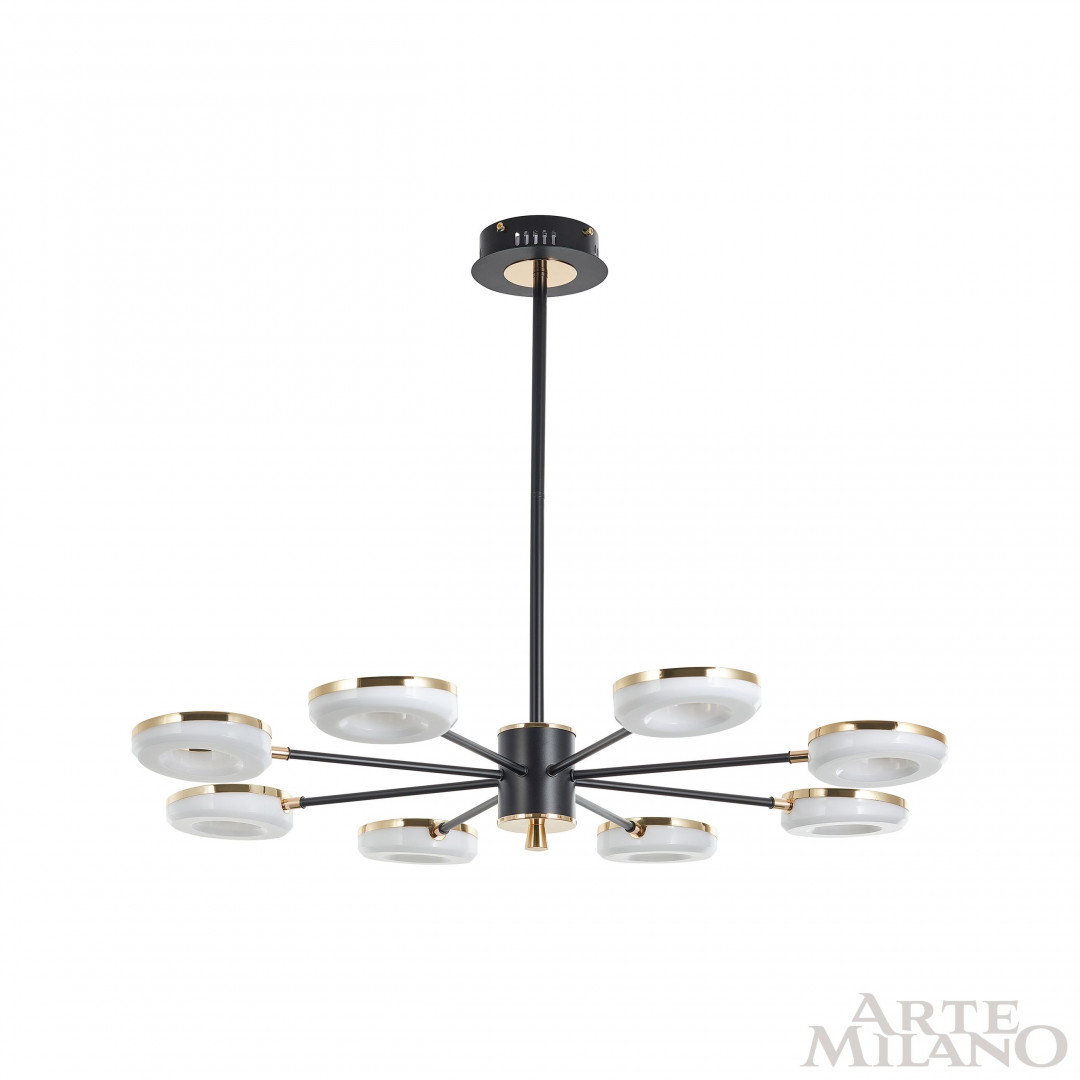 Люстра на штанге Arte Milano Ferrara 277499/8 BK/GD