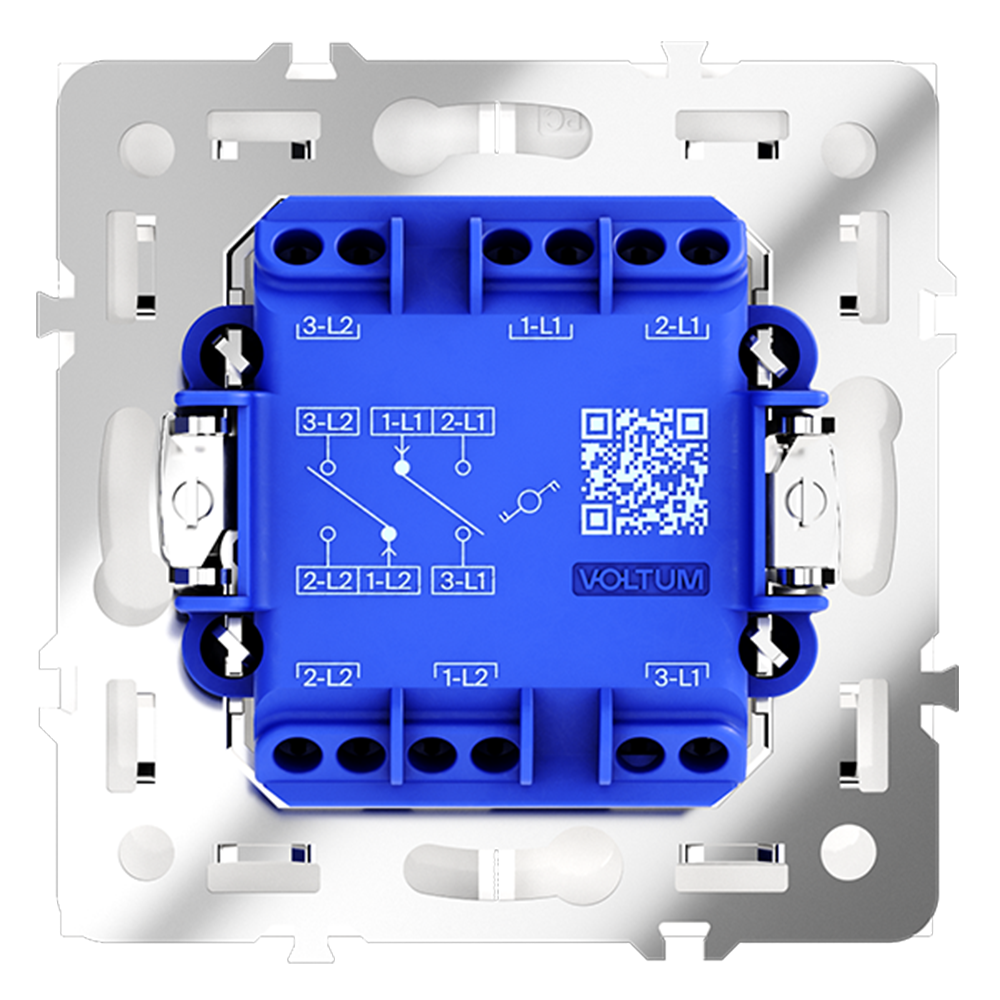 Проходной переключатель двухклавишный Voltum S70 VLS020302