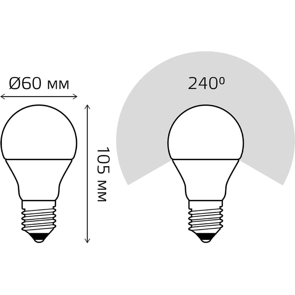 Лампа светодиодная Gauss Elementary E27 12W 3000K 23212P