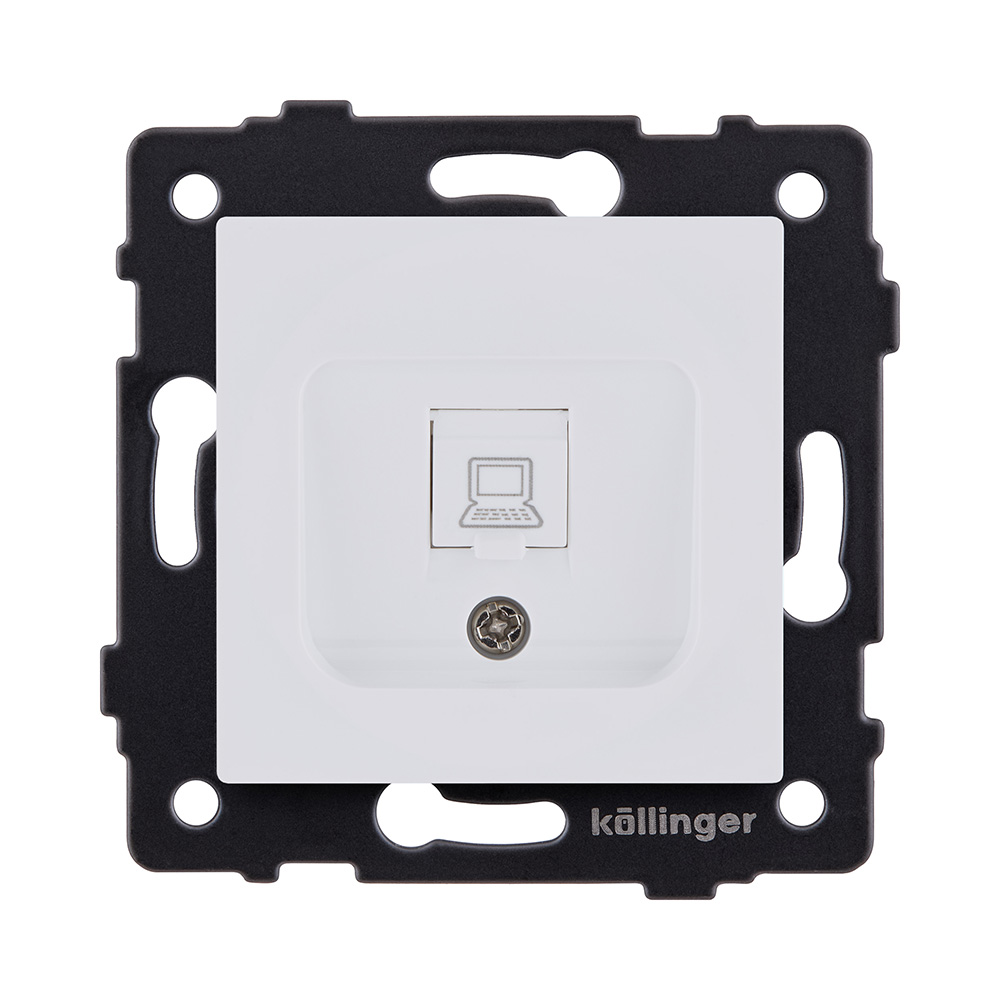 Розетка Ethernet RJ45 Cat.6, белый матовый Kollinger REA-018WM для Aspekt, Eleganz, Reflex