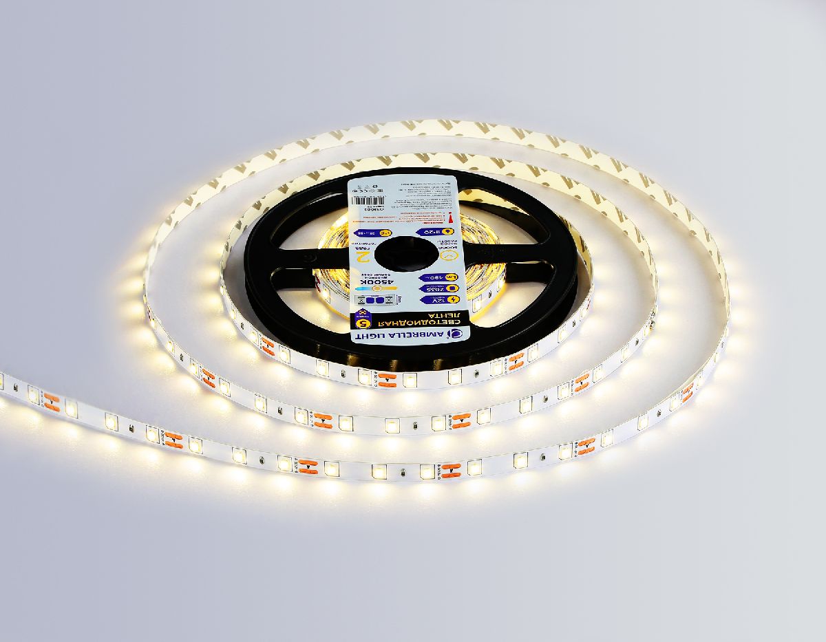 Светодиодная лента Ambrella Light LED Strip 12В 2835 4,8Вт/м 4500K 5м IP20 GS1002