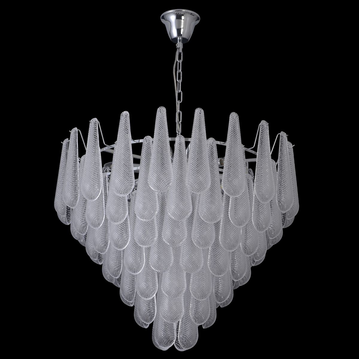 Подвесная люстра неоклассика Crystal Lux FONTAIN SP18 CHROME