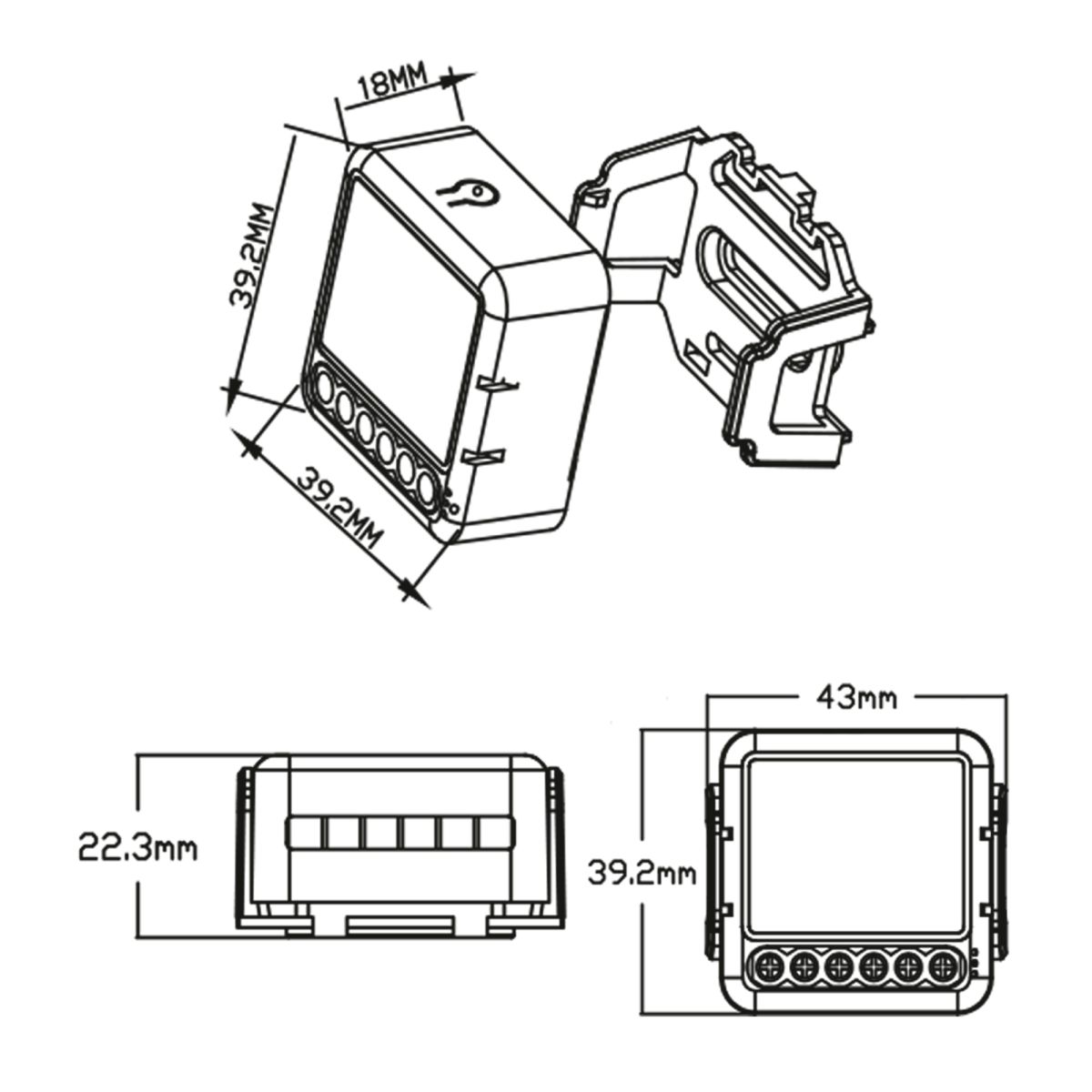 Умное реле Wi-Fi Uniel UL-00011709 2 канала. 100-240В. 2x10А 2x250Вт UCH-A301 2C/WF WHITE