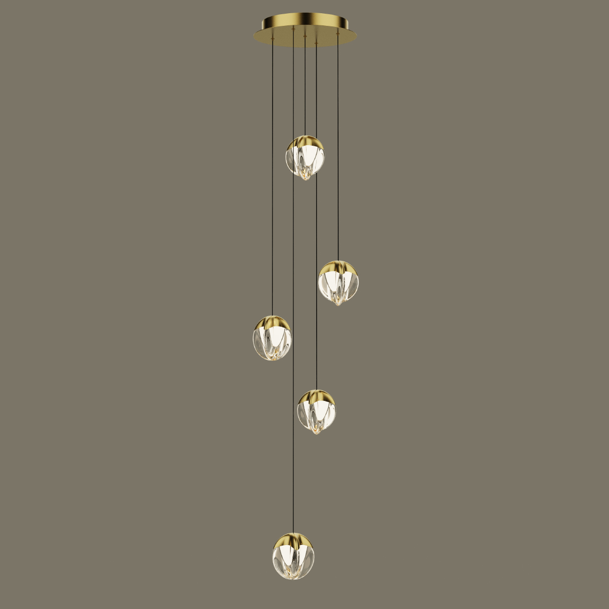 Подвесной светильник Delight Collection MD24001033-5A gold/clear