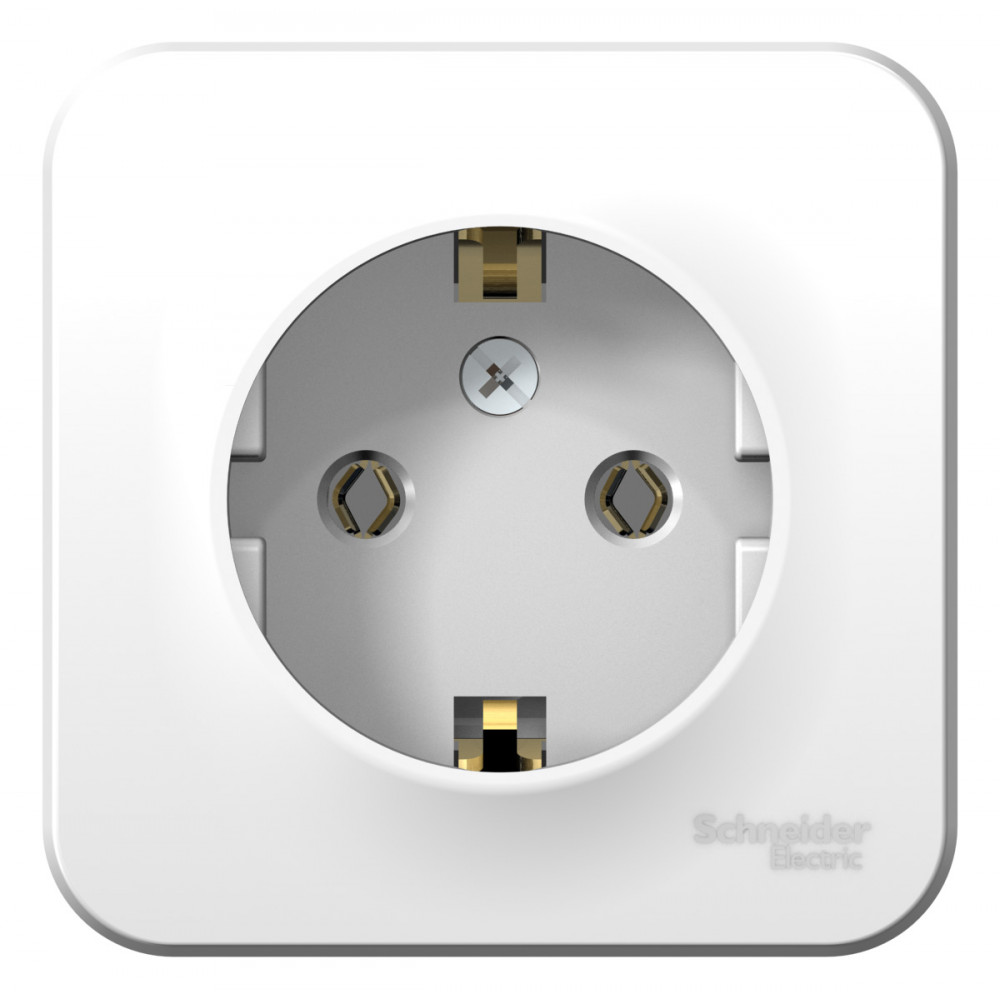 Розетка с/з без шторок, 16А, 250В Systeme Electric Blanca наруж Бел BLNRA010101