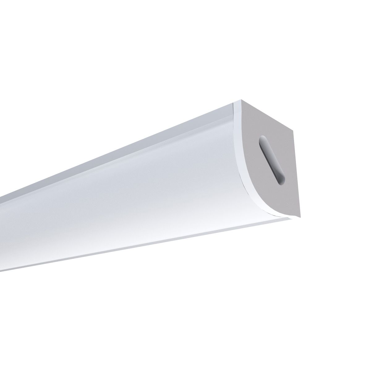 Профиль угловой с широким рассеивателем, накладной шир. ленты до 10мм (рассеиватель матовый, заглушки - 2шт.) OGM GM-08-04