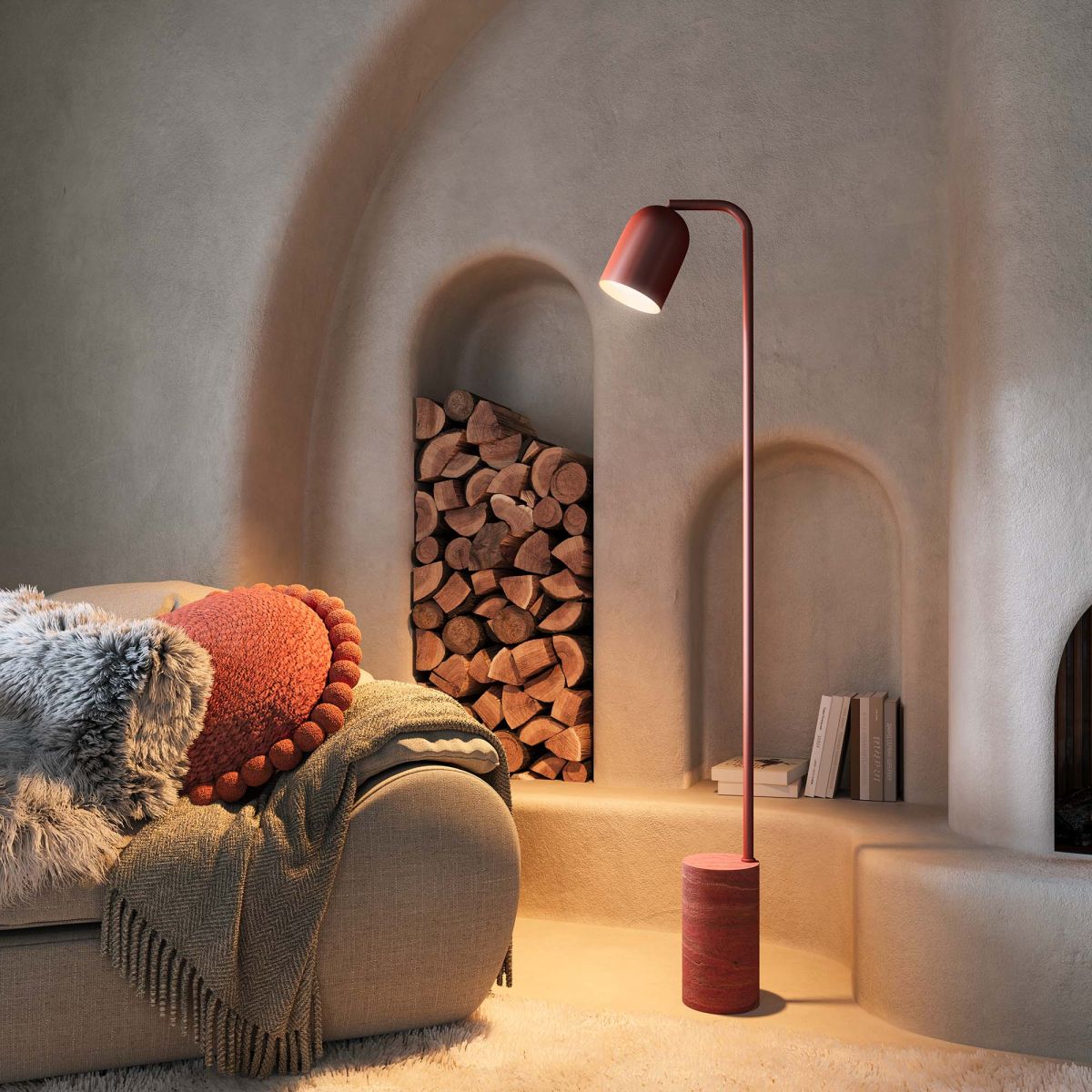 Торшер Arlight SP-MASON-FLOOR-R143-6W Warm3200-MIX (CF, 120 deg, 230V) (IP20, Мрамор) 060783