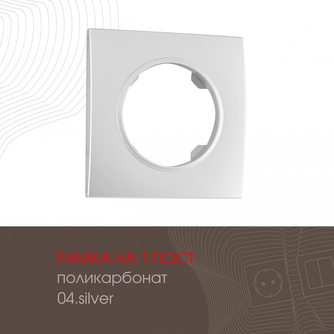 Рамка одноместная Arte Milano 502.04-1.silver