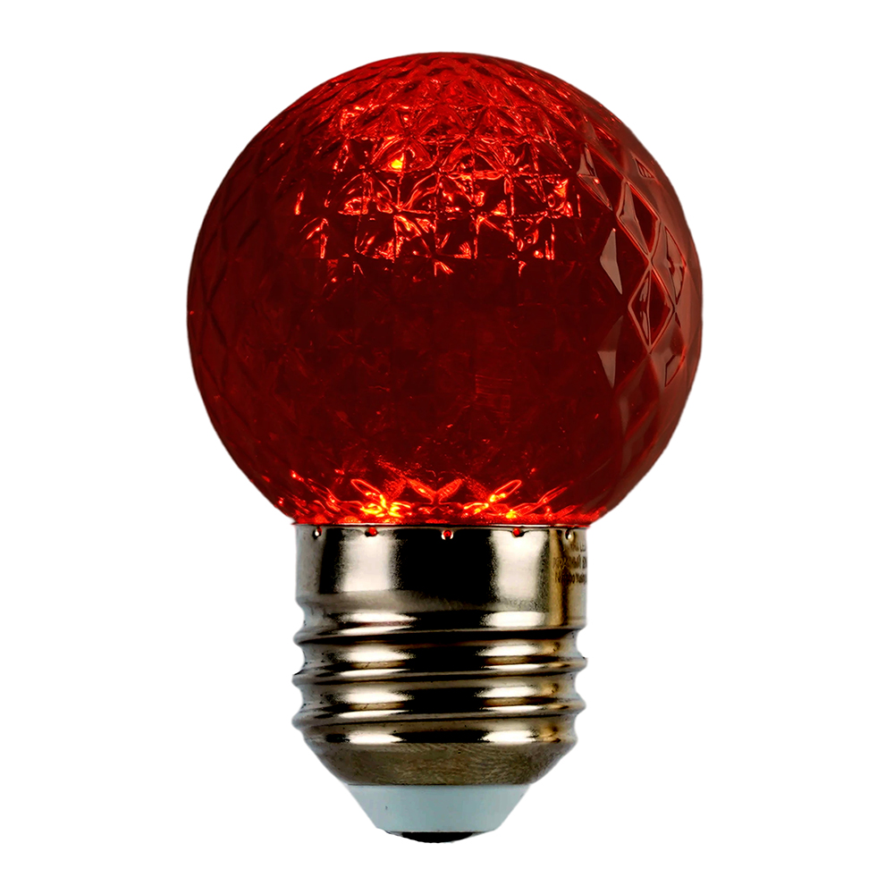 Лампа светодиодная Feron LB-385 шар красный прозрачный E27 1W 230V 52164