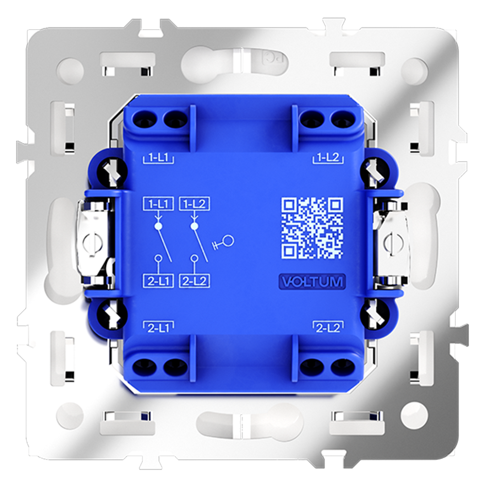 Выключатель двухклавишный Voltum S70 VLS020102