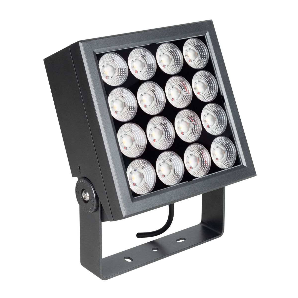 Прожектор Arlight KT-BLOCK-S220x220-50W RGBW-Day (Графит, 36 deg, 24V, DMX512) (IP66 Металл) 066394