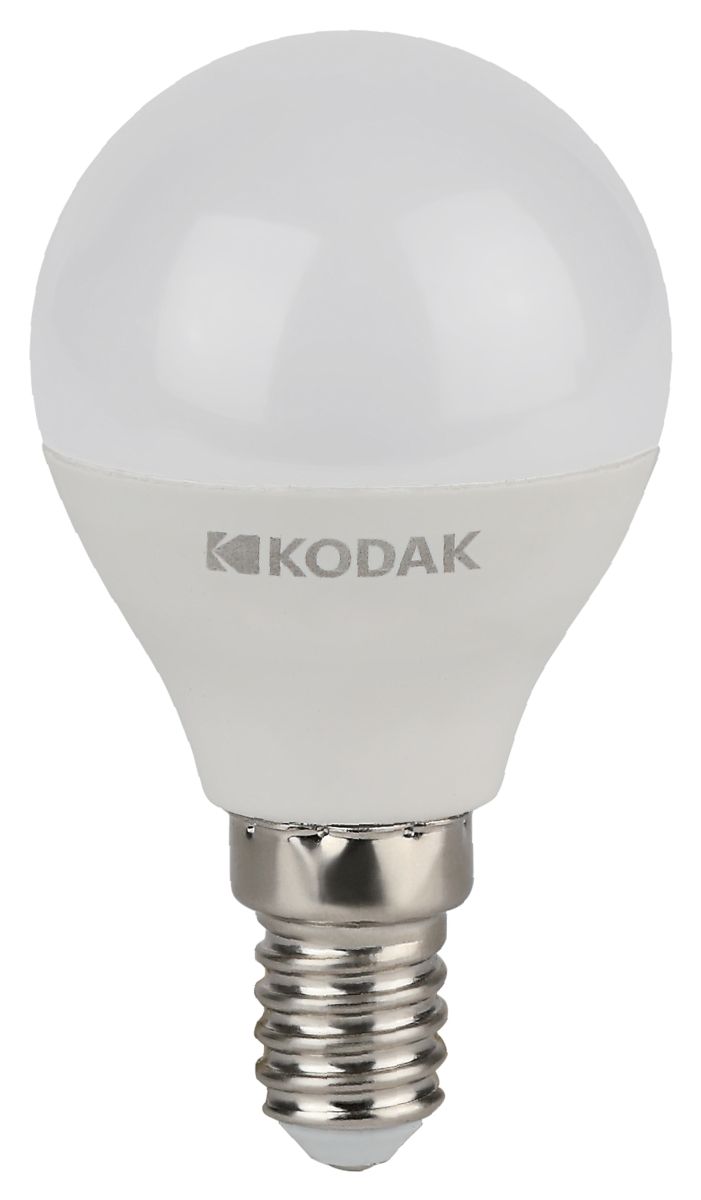 Лампа светодиодная Kodak LED P45-7W-840-E14 K 7Вт шар нейтральный белый свет Е14 Б0057612