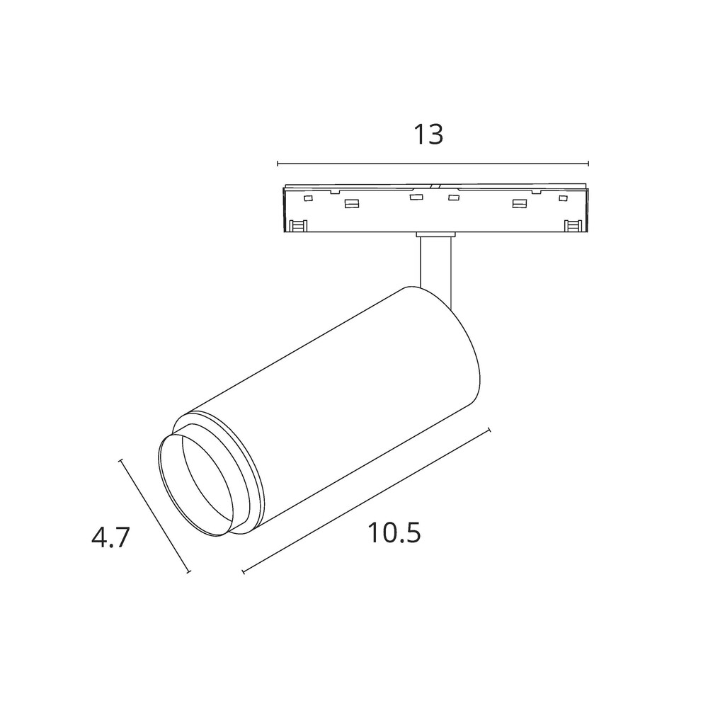 Трековый магнитный светильник Arte Lamp Optima A7275PL-1BK
