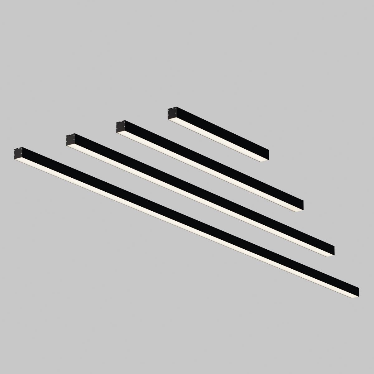 Линейный подвесной светильник Maytoni Technical 3000K 35x35 (Черный, 2 м) LL312015