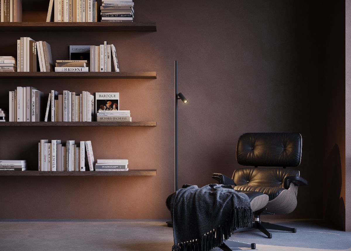 Торшер в современном стиле современный Maytoni Thin MOD395FL-L28B3K