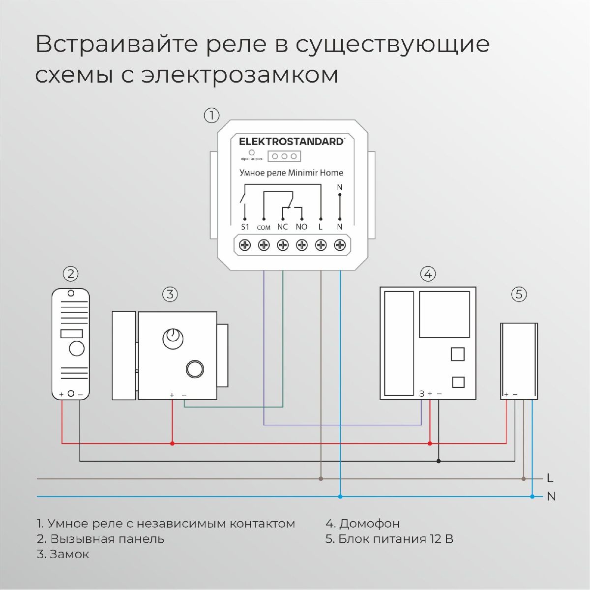 Реле Умный дом с независимым контактом Elektrostandard 76010/00 4690389206740 a067444