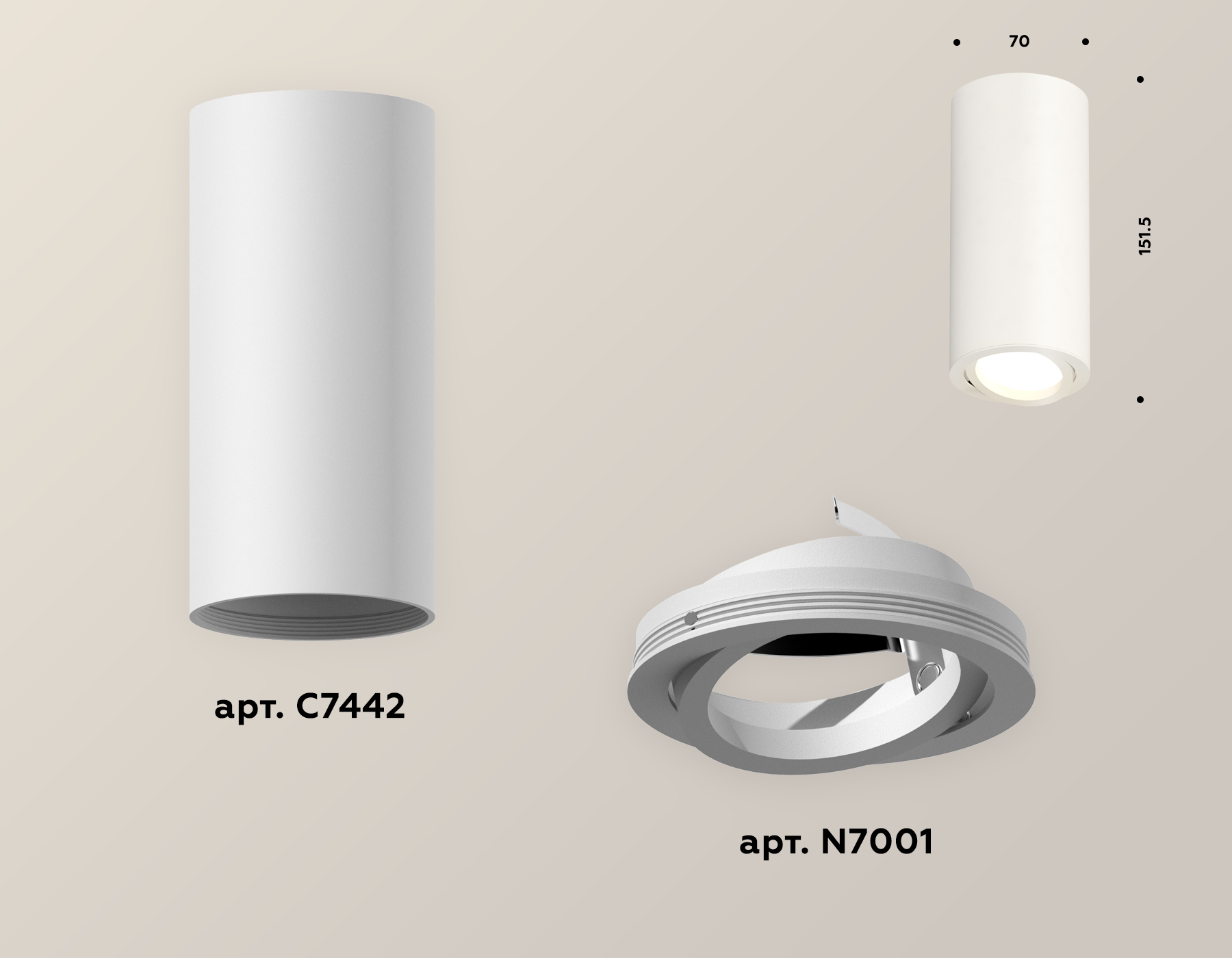 Накладной поворотный светильник Ambrella Light Techno XS7442001 (C7442, N7001)