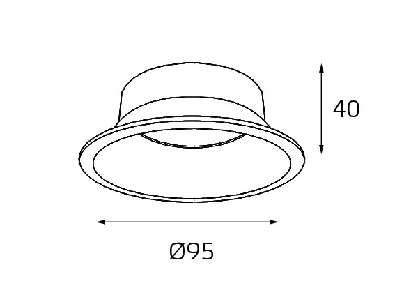 Отражатель для светильника Italline reflector for 3160 black